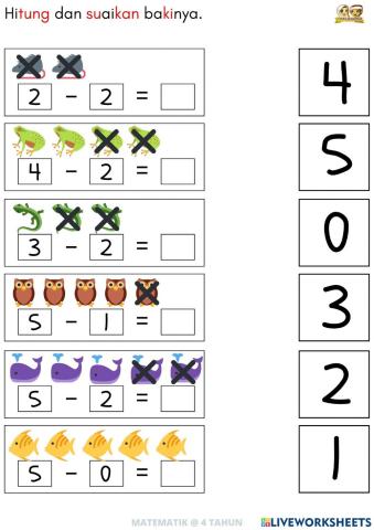 MATHS: Operasi Tolak