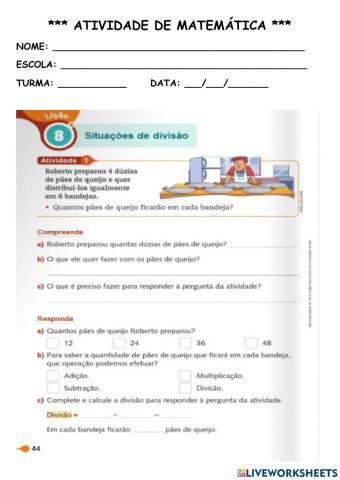 Ativ Matemática 5 a 10  julho 2021