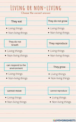 Living and Non living things