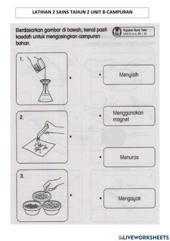 Latihan 2 Sains Tahun 2 Unit 8