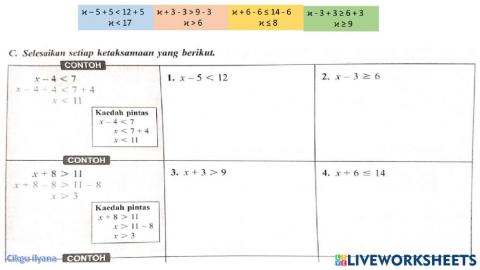 Ketaksamaan linear