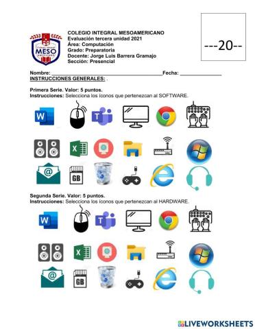 Examen tercera unidad computación preparatoria