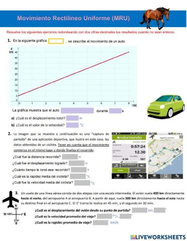 Movimiento Rectilíneo Uniforme (Ejercicios)