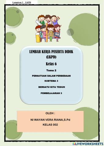 Kelas 6 Tema 2 Sub Tema 3 PB 3