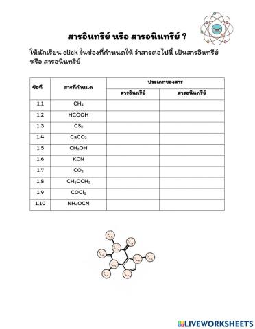 Organic or inorganic compound ?