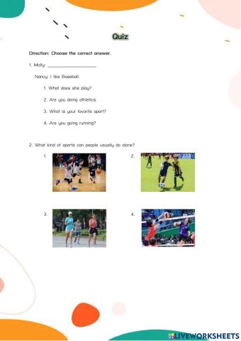 Sport day quiz