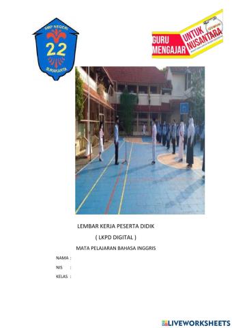 LKPD Bahasa Inggris kelas VIII