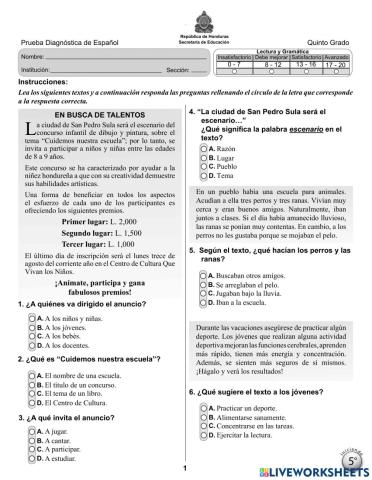 Evaluación diagnóstica