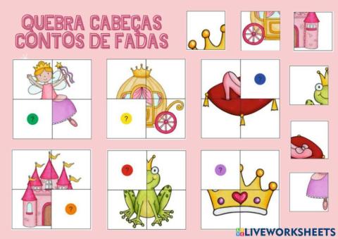 Quebra cabeças - conto de fadas