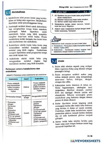 Bio t4 bab 5 metabolisme & enzim