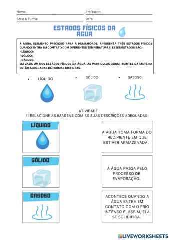 Estados físicos da água