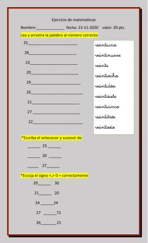 Ejercicio de matematicas