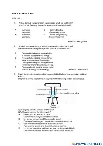 Bab 6 Elektrokimia Objektif