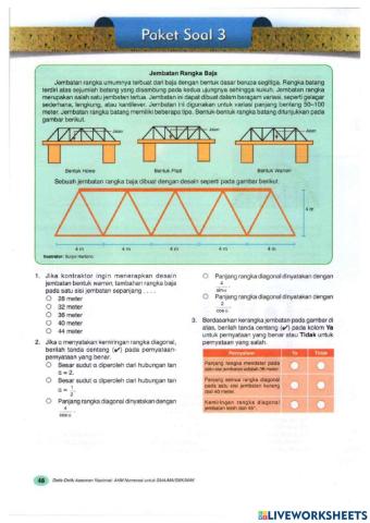 Latihan soal AKM Numerasi