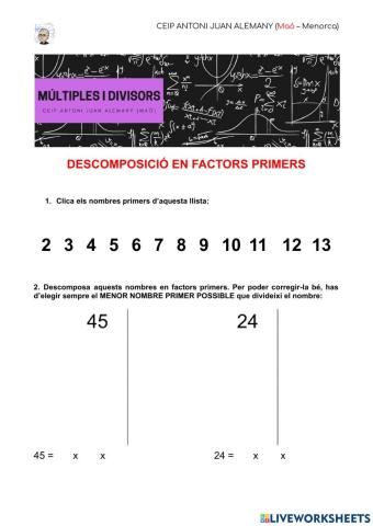 Descomposició en factors primers