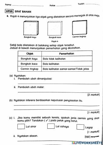 Sifat Bahan