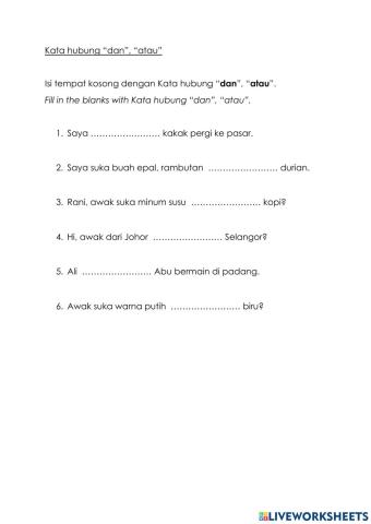 Bahasa - kata hubung