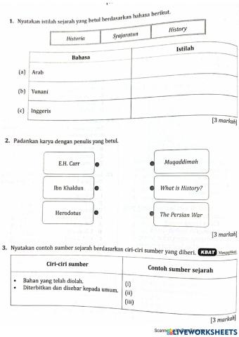 Sejarah Bab 1 Tingkatan 1