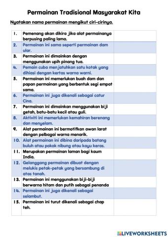 SEJARAH PERMAINAN TRADISIONAL MASYARAKAT KITA