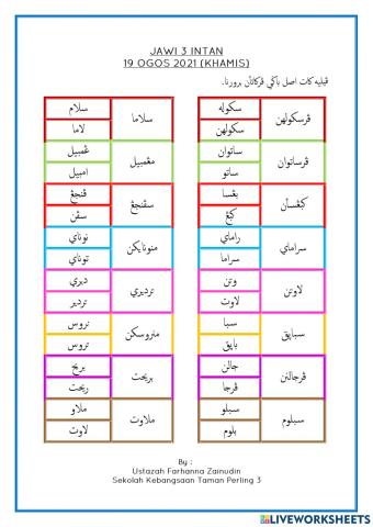 Imbuhan Jawi Tahun 3