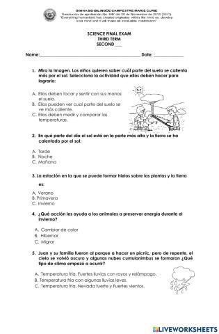 Examen final third term