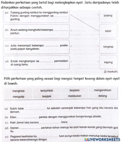 Bahasa Melayu 4 Latihan 1 20.08.21