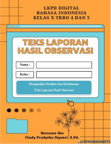 Struktur dan kebahasaan teks laporan hasil observasi