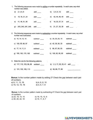 Sequences