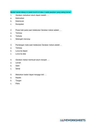 Soal meliukkan tubuh