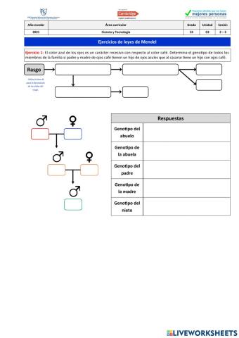 Ejercicio 01 - leyes de mendel