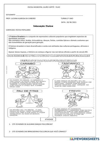 Aula de educação fisica