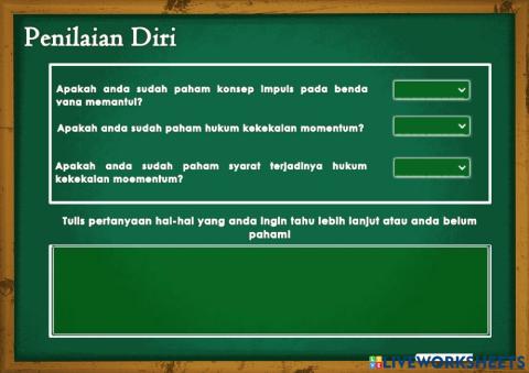 Momentum dan impuls - kegiatan 3 penilaian diri
