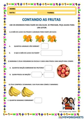 Contando as Frutas