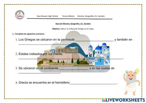 Ubicación de los griegos