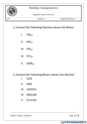 ICT questions