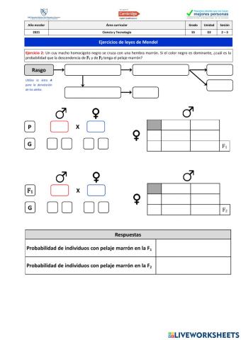 Ejercicio 2 - Leyes de Mendel