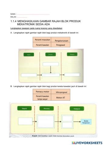 Menghasilkan Gambar Rajah Blok Produk Mekatronik Sedia Ada