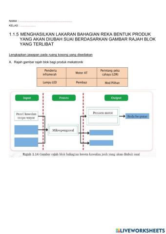 Menghasilkan Lakaran Bahagian Reka Bentuk Produk yang akan diubah suai