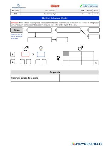 Ejercicio 5 - Leyes de Mendel