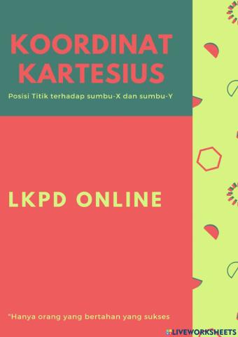 LKPD Posisi titik terhadap sumbu- X dan sumbu-Y y