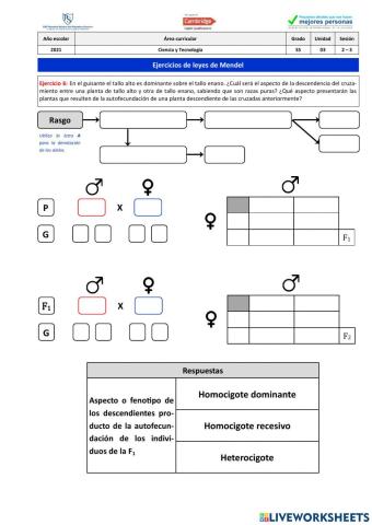 Ejercicio 6 - Leyes de Mendel