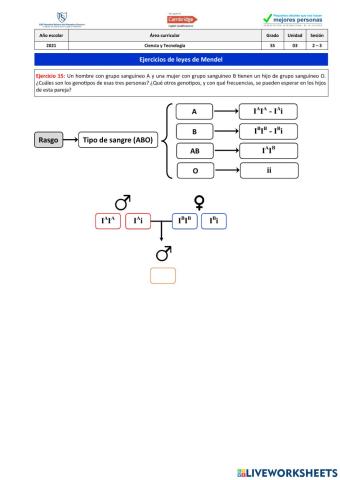 Ejercicio 15 - Leyes de Mendel