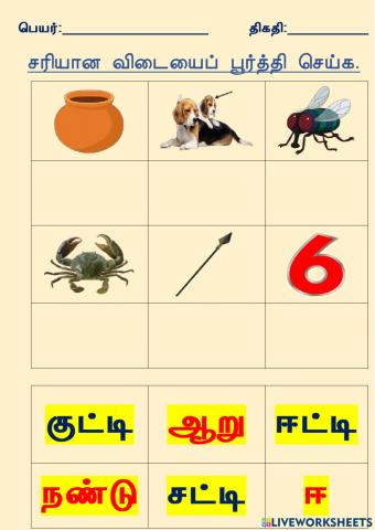 தொகுதி 3 (சரியான விடையைப் பூர்த்தி செய்க)