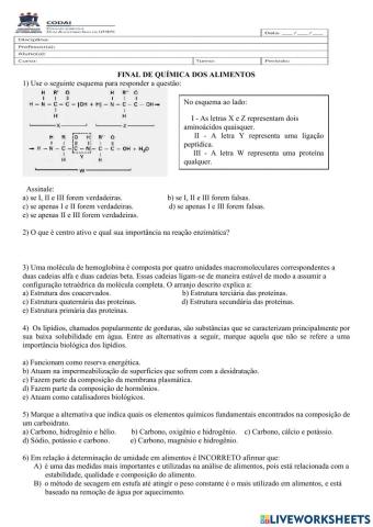 Final de Química dos Alimentos