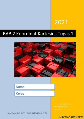 2. Koor Kartesius T1