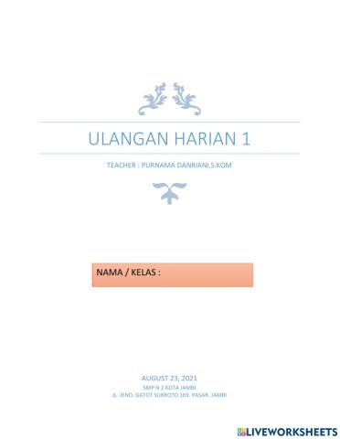 Ulangan harian 1