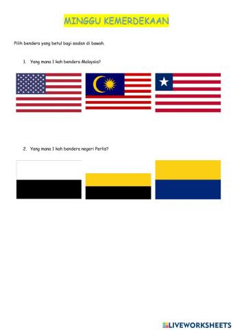 Minggu kemerdekaan: bendera