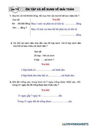 Vở bài tập toán 5- tiết 16