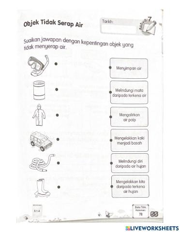 Objek tidak menyerap air