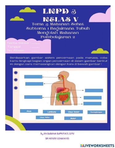 LKPD 3 Organ Pencernaan Manusia